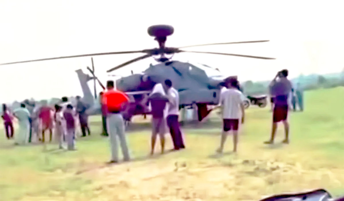 Indian Air Force Apache helicopter makes emergency landing,